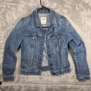 Old Navy Women's Denim Button Up Jacket Blue Size Small